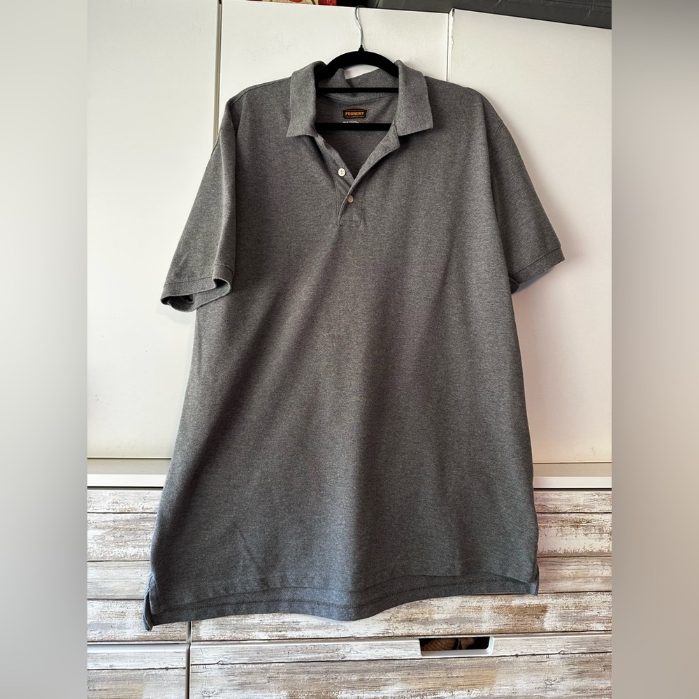 👕 The Foundry Supply Co. Gray Polo Shirt Men’s XL 100% Cotton Classic